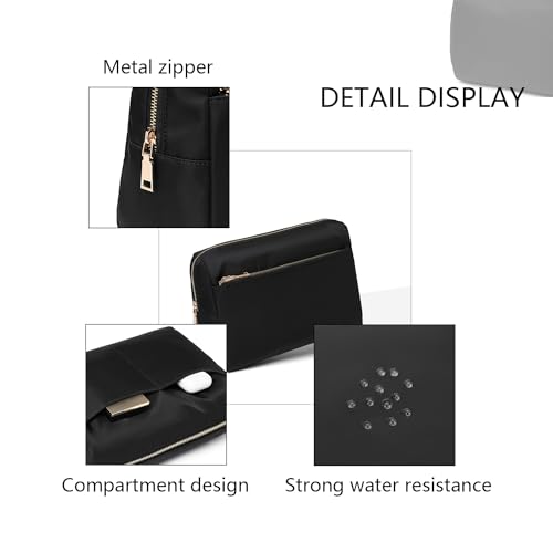 Cosmetic Bag with Multiple Compartments, Travel Toiletry Bag for Women, Portable Makeup Bag Organizer