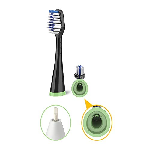 8-Pack Replacement Toothbrush Heads for Waterpik Complete Care 5.0/9.0 - Black Variation