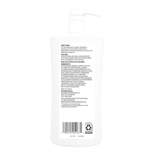 Amazon Essentials Total Moisturizing Body Wash 33.8 fl oz (Pack of 2)