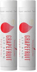 Grapefruit Lip Balm Pack of 2 - Moisturizing Vegan Lip Care with Coconut & Jojoba Oils