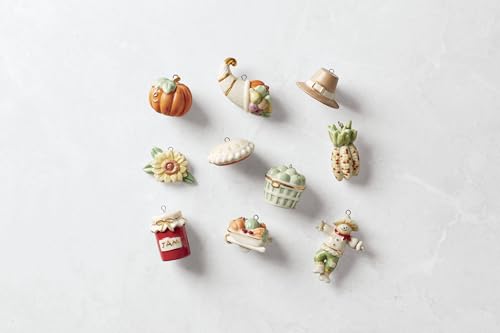 Autumn Favorites 10-Piece Hanging Ornament Set - Fall Decor, Porcelain