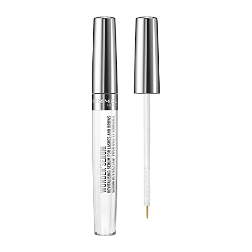 Rimmel Wonder¡¯Serum Lash and Brow Serum, Stimulates Lash Growth, Strengthens Lashes, Mess-Free Application, 100, Clear, 0.37oz