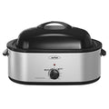 Sunvivi 20QT Electric Roaster Oven with Self-Basting Lid, Warm/Defrost, 24lb Capacity, Silver