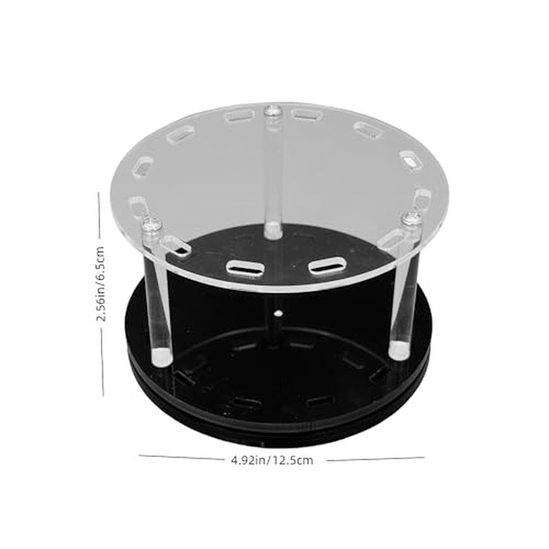 12 Holes Acrylic Rotatable Tweezers Holder, Eyelash Makeup Grafting Tweezer Display Stand Extensions Organizer Training Rack Beauty Tools (Black)