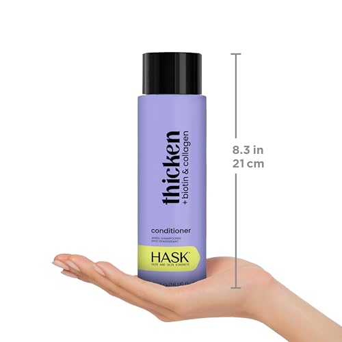 HASK Shampoo + Conditioner Set | Color Safe, Sulfate-Free, Paraben-Free, Gluten-Free, Cruelty-Free | 16oz each, 2 Pack