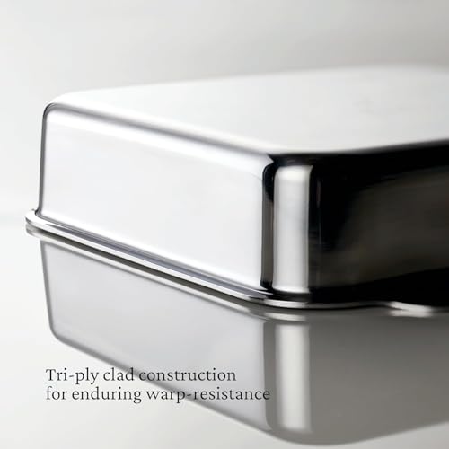 8-Inch Stainless Steel Baking Pan with Aluminum Core - Square Oven Bond