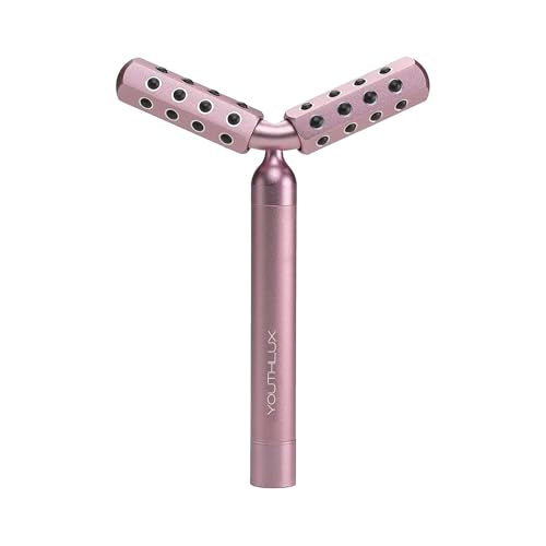 Germanium Stone Facial Roller - Rose Gold Uplifting Skin Tightening & Anti-Aging Tool