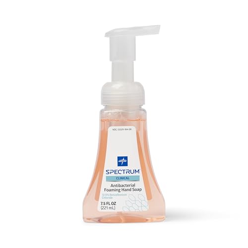 Medline Spectrum Antibacterial Foaming Hand Soap 7.5 oz Pump Bottle Case of 12
