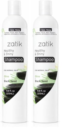 Olive & Black Seed Nourishing Shampoo - Vegan, Toxic Free, 10.8 Fl Oz Pack of 2