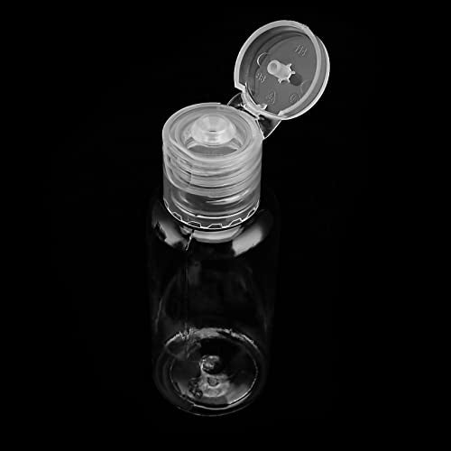 110 Pack 1oz Clear Plastic Travel Bottles with Flip Cap - Refillable Sample Containers