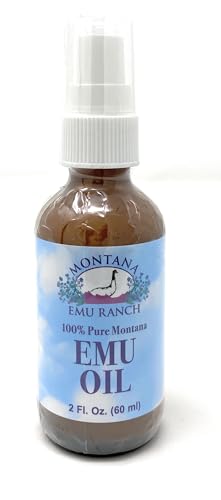 2 oz Pure Montana Emu Oil - Moisturizing Skin & Hair Oil, Certified Grade A