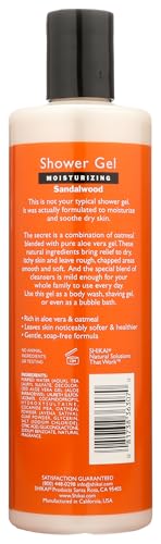 Moisturizing Shower Gel with Aloe Vera and Sandalwood - 12 Oz