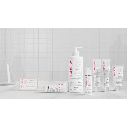 GIGATEMP Topicrem - Mela, Lait Unifiant Ultra Hydratant Corps - Hydrate 24h, Unifie le Teint, Corrige et Pr?vient l¡¯Apparition des Taches Texture Onctueuse Peaux Sensibles Nouvelle Formule 500ml