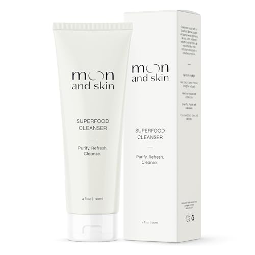 Superfood Cleanser ? Gentle Face Wash with HydroProtein Technology, Aloe Vera, Chamomile & Green Tea ? Hydrating & Soothing, 4oz