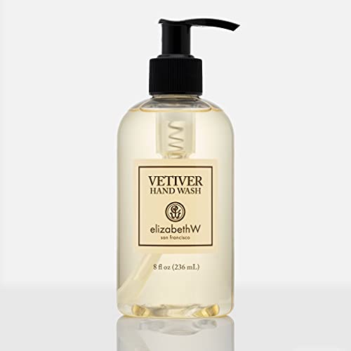Elizabeth W Vetiver Hand Wash - 8oz Botanical Body Wash with Earthy Scent