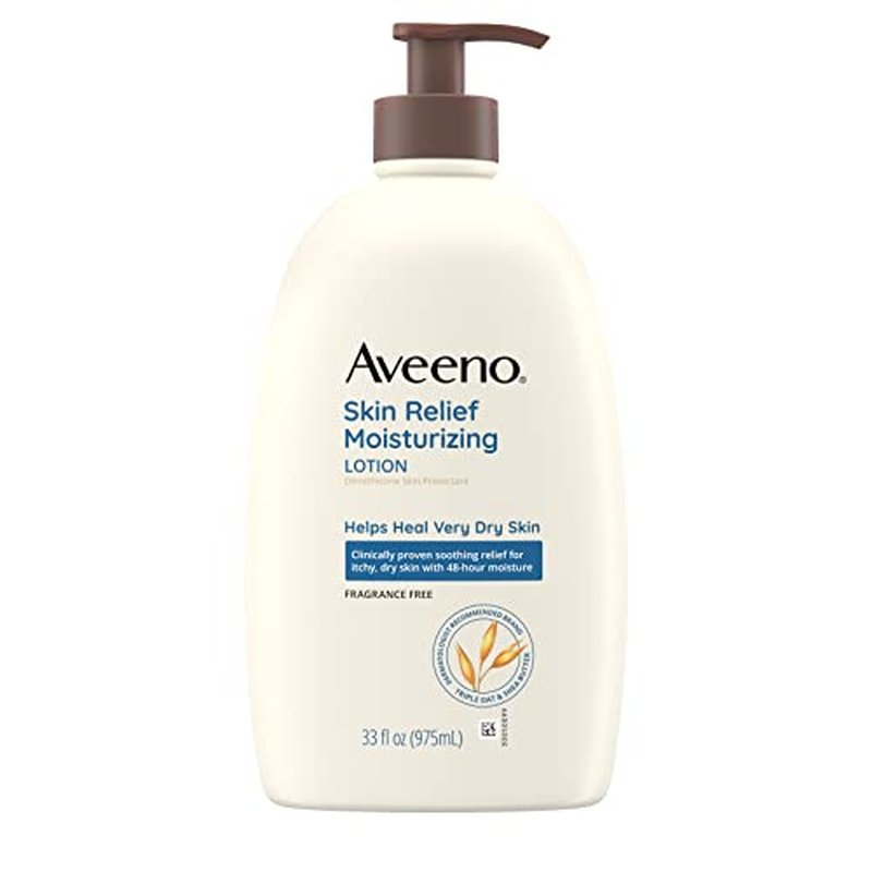 Aveeno Skin Relief Moisturizing Lotions with Triple Oat Complex for Dry Skin, 33 fl oz and 8 fl oz
