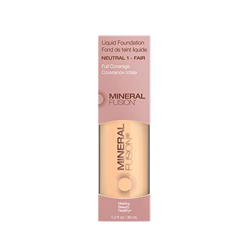 Mineral Fusion Liquid Foundation, Neutral 1, 1 Ounce (Packaging May Vary) (Pack of 2)