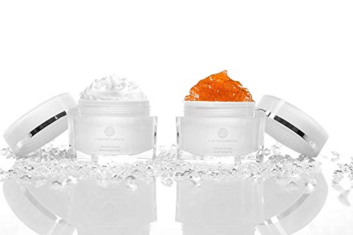 Facial Peeling Gel & Moisturizer Set - Diamond Infused Two-Step Skin Care