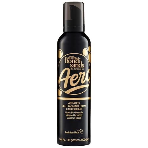 Bondi Sands Aero Self Tanning Foam Liquid Gold 7.61 Fl Oz - Fast Drying, Coconut Scented