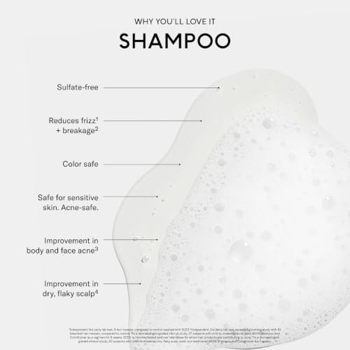 SEEN Fragrance-Free Shampoo for Sensitive Skin – 8.6 Fl Oz, Non-Comedogenic, Dermatologist-Developed
