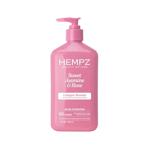 Hempz Jasmine & Rose Herbal Body Moisturizer Pack of 2 - 17 Fl Oz Vegan Hydrating Lotion for Dry Skin