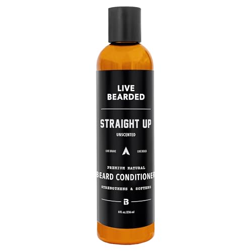 Live Bearded Softening Beard Conditioner - Straight Up Unscented, 8 fl oz - Fragrance-Free