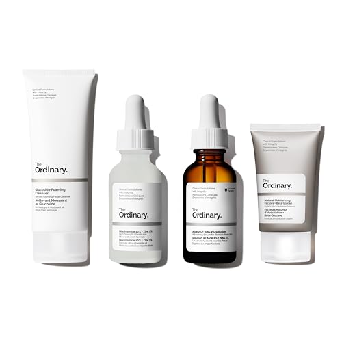 The Ordinary Sensitive Skin Skincare Set with Cleanser, Toner & Niacinamide Serum