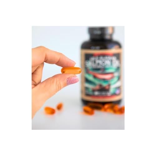 Wild Alaskan Salmon Fish Oil Omega 3 Supplement for Humans | EPA and DHA | Kwee-Jack Fish Co. | 120 Softgels 1000mg Salmon Oil
