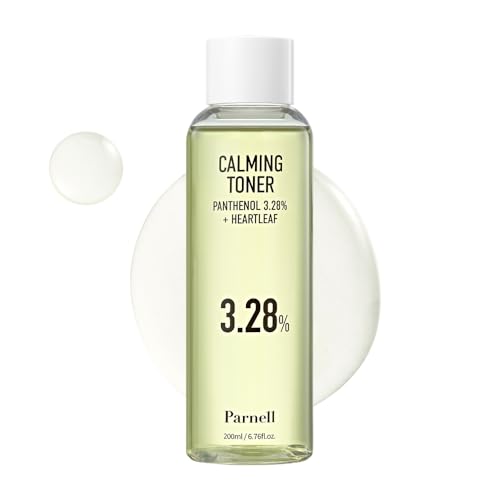 Parnell Panthenol 3.28% Heartleaf Calming Toner (6.76 Fl Oz / 200ml) | Korean Hydrating Toner with B5, Heartleaf & Centella | Ceramide & Hyaluronic Acid for Soothing Redness