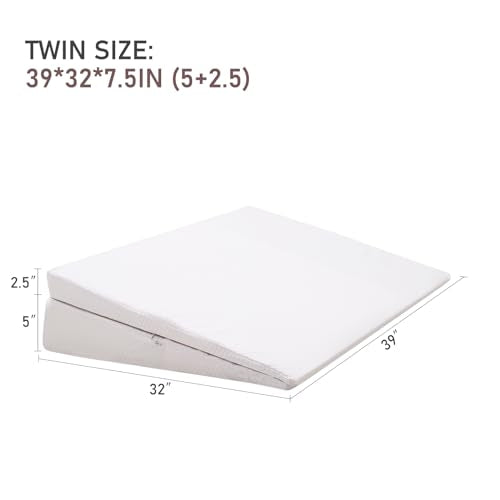 Twin Adjustable Wedge Mattress Topper Bed Pillow Support 39x32x7.5in
