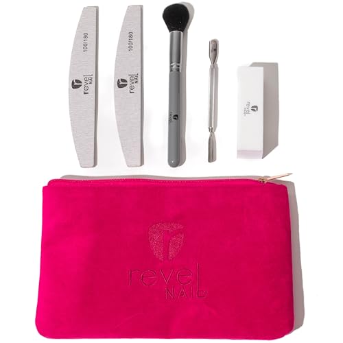 Nail Tool Kit for Manicure Pedicure - Dip Powder & Gel Polish Set with Buffers & Clipper