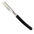 Parker Director Chrome Non-Folding Straight Barber Razor ? Japanese-Style Shavette with Stainless Steel Arm, Ergonomic Black Handle & Blade Protector Cap ? Ideal for Professionals - 5 Blades Included