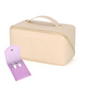 Makeup bag, Large capacity travel toiletry bag, Waterproof Portable Cosmetic Bag, travel makeup bag, With Nail Art Kit Set, Best Choice for Makeup Experts. (off white style)