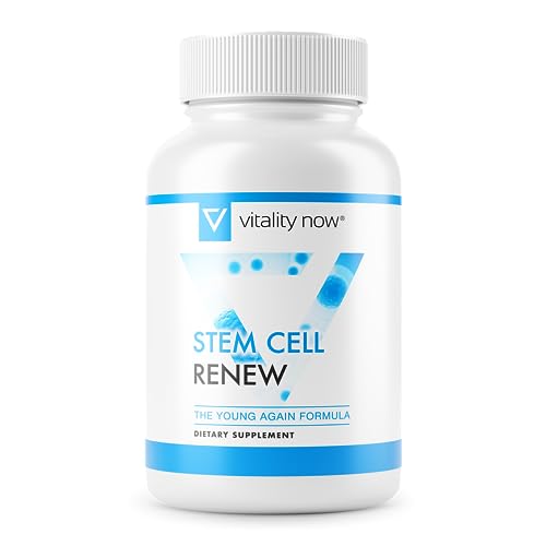 Stem Cell Renew 1-Month Supply - Vitality Boost for Youthful Energy & Mental Sharpness - NASA Scientist Created (60 Count)