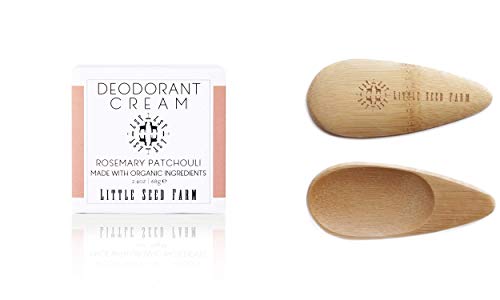 Natural Deodorant Cream with Rosemary and Patchouli - Aluminum & Baking Soda Free, 2.4 oz Bundle