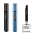 2PCS Perfume Travel Refillable Bottle, Bottom-Filling Fragrances Perfume Atomizer, Empty Mini Cologne Dispenser, Portable Sprayer Pocket Size for On the Go 10ml (Black & Dark Blue)