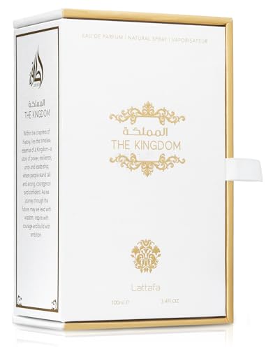 Men's Eau De Parfum Spray - The Kingdom Lattafa 3.4 Fl Oz - Sage Lavender Mint