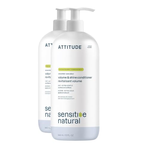 Volumizing Hair Conditioner - Sensitive Dry Scalp, Natural & Unscented, Pack of 2, 32 Fl Oz