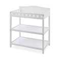 Baby Changing Table with Pad & Storage Shelves - White Nursery Furniture