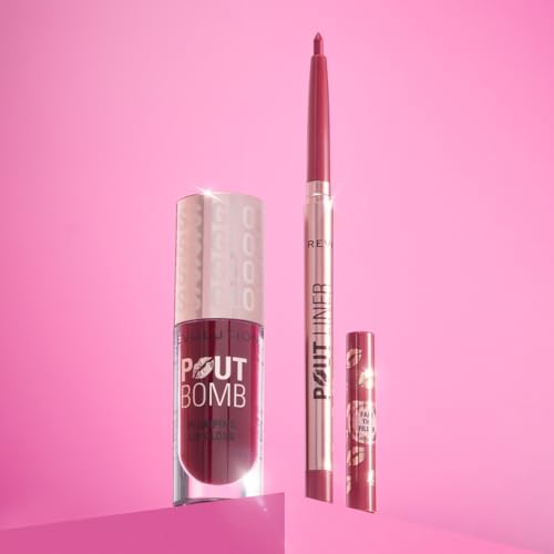 Revolution Beauty London, Pout Bomb Plumping Lip Liner, Long-Lasting Lip Shaper with Hyaluronic Acid & Vitamin E, Vegan & Cruelty-Free, Cherry Red