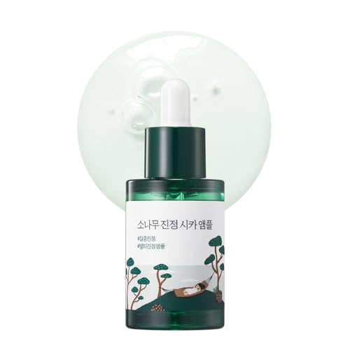 ROUND LAB Pine Cica Ampoule - Hydrating Skin Barrier Serum with Hyaluronic Acid