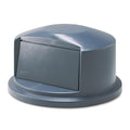 Rubbermaid Commercial 32-Gallon Heavy-Duty Dome Swing Top Trash Lid Gray - Compatible with BRUTE Containers