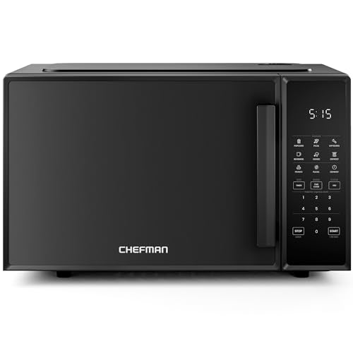 Countertop Microwave Oven 0.9 Cu. Ft., 900W, 10 Power Levels, 6 Presets, Black - Compact & Modern