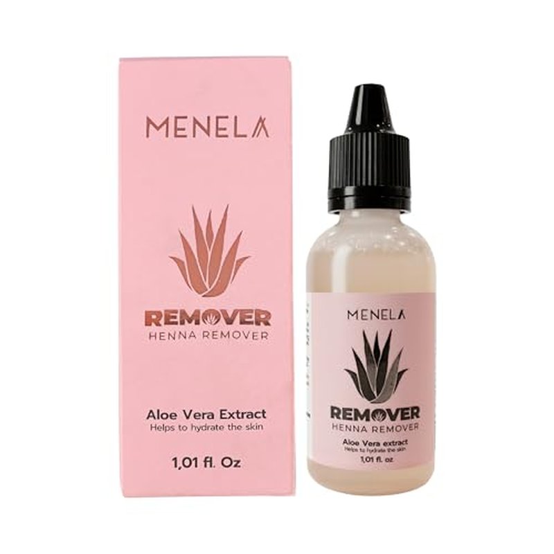 MENELA Eyebrow Henna Remover 30 ml with Aloe Vera Extract, Cosmetic Use, Designed to Help Remove Excess Henna and Maintain a Clean Eyebrow Shape