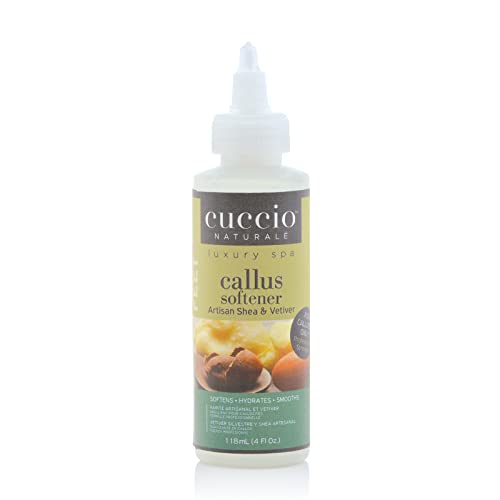Cuccio Naturale Professional Strength Callus Softener Treatment - Aids In Fast And Easy Removal Of Hard Skin - Smoothens And Hydrates To Reveal Healthy Skin - Artisan Shea And Vetiver - 4 Oz