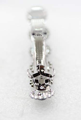 Clear Rhinestone Floral Hair Barrette Clip - Small Bridal Hair Jewelry