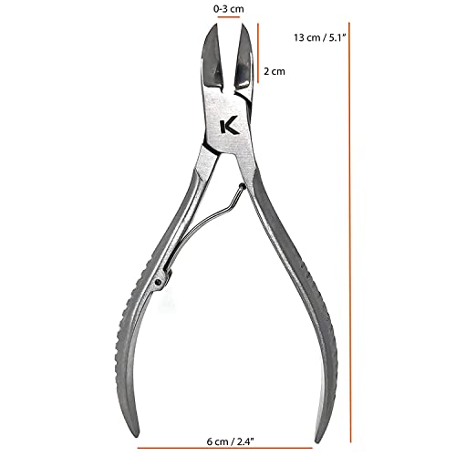 Heavy Duty Nail Clippers for Thick Nails & Ingrown Toenails - Professional Silver