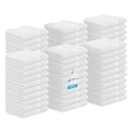 Avalon Towels Cotton Washcloths ? (Pack of 60) Size 12x12 Inches, 100% Ring Spun Cotton, Soft & Absorbent Face Towels, Gym Towels, Hotel and Spa Quality, Reusable Fingertip Towels (White)