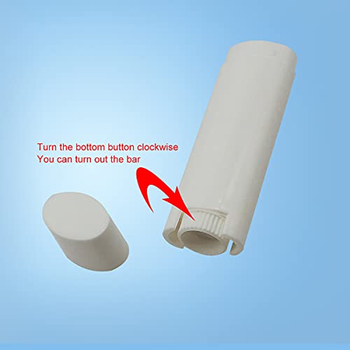 100PCS White Oval Lip Balm Tubes with Caps - 5ml Plastic Lip Gloss Containers