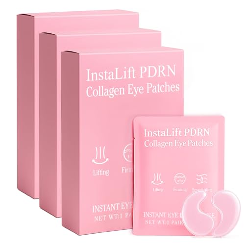 Instalift PDRN & Collagen Eye Patches, Under Eye Patches for Puffy Eyes and Dark Circles & Fine Lines, with Niacinamide, Hydrolyzed Collagen, Deep Moisturizing £¦ Soothing Eye Mask, 24 Pairs